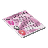 Niece Poem - 16th Birthday Notitieblok (Schuin)