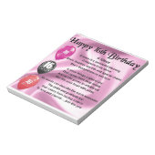 Niece Poem - 16th Birthday Notitieblok (Linkerzijde)