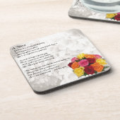 Niece Poem - Flowers Bier Onderzetter (Linkerzijde)