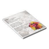 Niece Poem - Flowers Notitieblok (Schuin)