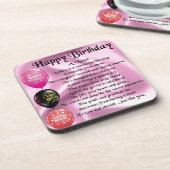 Niece Poem - Happy Birthday Drankjes Onderzetter (Linkerzijde)