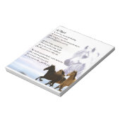 Niece Poem - Horses Notitieblok (Linkerzijde)