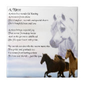Niece Poem - Horses Tegeltje (Voorkant)