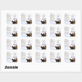 Niece Poem - Horses Vierkante Sticker (Vel)