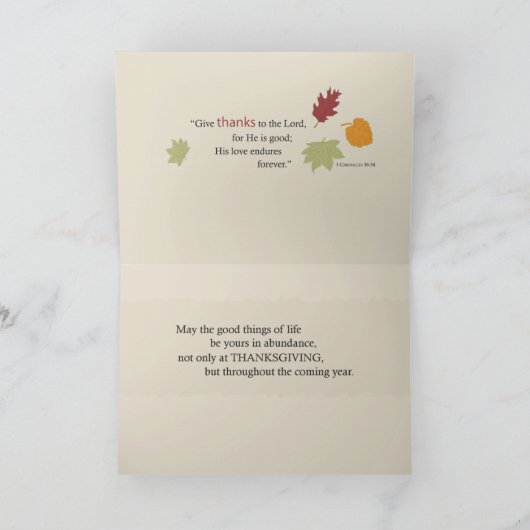 Niece Religious Three verliest Thanksgiving Feestdagen Kaart (Binnen)