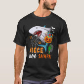 Niece Shark Boo Halloween Shark Boo Ghost Snoep Pu T-shirt (Voorkant)