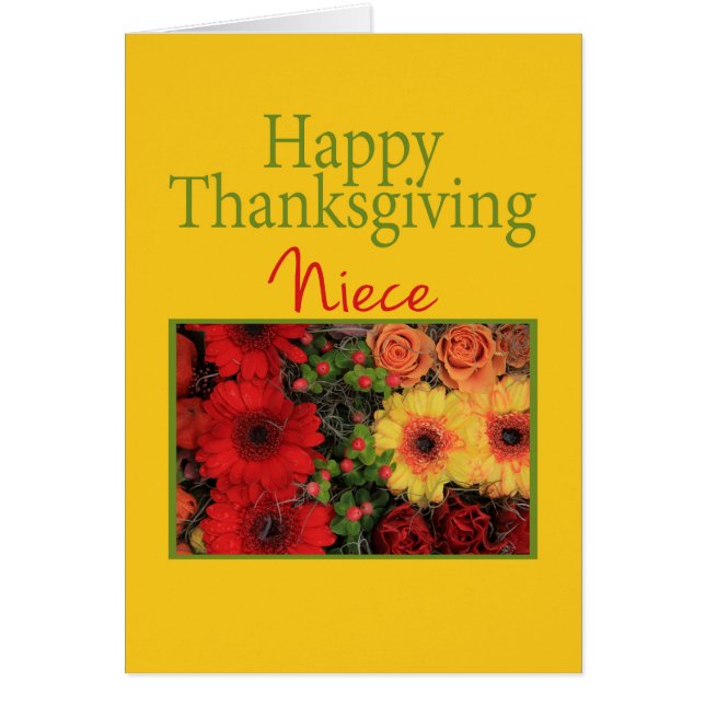 Niece Thanksgiving Kaart (Voorkant)