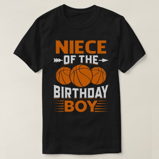NIECE van de Birthday Boy Basketball T-shirt (Design voorkant)