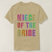  NIECE VAN DE BRIDE Bridal Party Relative F T-shirt (Design voorkant)