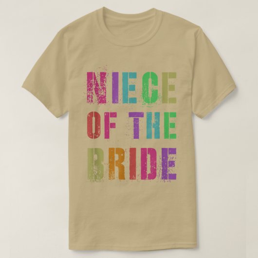  NIECE VAN DE BRIDE Bridal Party Relative F T-shirt (Design voorkant)