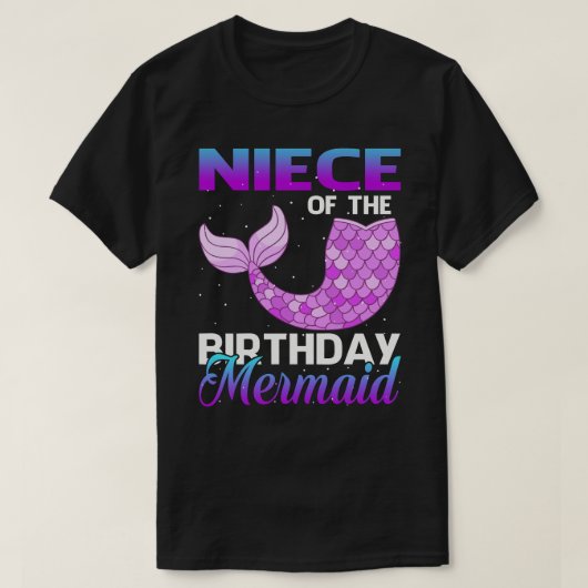 NIECE van The Birthday Mermaid Shirt Matching Part (Design voorkant)