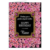 Niece Verjaardag Roze Daisies (Voorkant)
