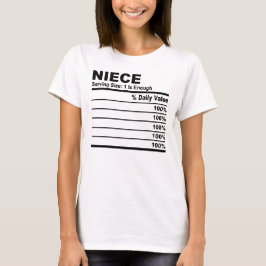 Niece Voeding Feiten Aangepaste Gepersonaliseerde  T-shirt