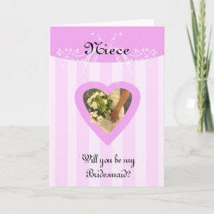 Niece Will you be my Bridesmaid Stylish and Classy