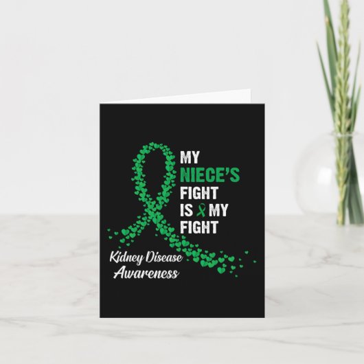 Niece's Fight My Kidney Disease Awareness Kaart (Voorkant)