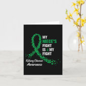 Niece's Fight My Kidney Disease Awareness Kaart (Gele Bloem)
