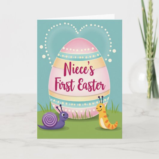 Nieces First Easter Celebration Card Kaart (Voorkant)