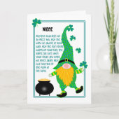 Niece's St Patrick's Leprechaun Celtic Kaart (Voorkant)