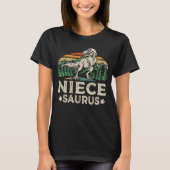 Niecesaurus dinosaurus T rex nicht saurus matching T-shirt (Voorkant)