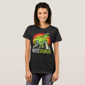 Niecesaurus dinosaurus T rex nicht saurus matching T-shirt (Voorkant volledig)