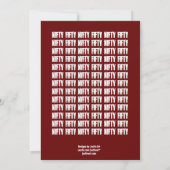 Niechter 50 - 50ste verjaardag zwart-wit rood kaart (Achterkant)