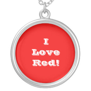 Niecklace I Love Red Zilver Vergulden Ketting