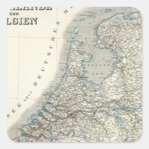 Niederlande, België - Nederland, België Vierkante Sticker