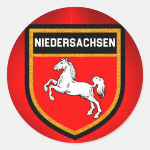 Niedersachsen Flag Ronde Sticker