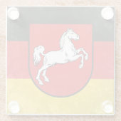 Niedersachsen Glazen Onderzetter (Achterkant)