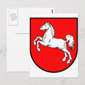 Niedersachsen Wappen Briefkaart (Voorkant / Achterkant)