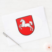 Niedersachsen Wappen Ovale Sticker (Envelop)