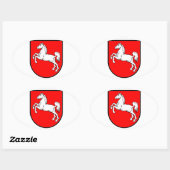 Niedersachsen Wappen Ovale Sticker (Vel)