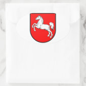 Niedersachsen Wappen Ovale Sticker (Tas)