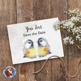 Niedliche Kohlmeisen - Aquarell-Design | Briefkaart