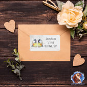 Niedliche Kohlmeisen - Aquarell-Design | Etiket