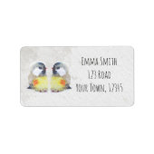 Niedliche Kohlmeisen - Aquarell-Design | Etiket (Voorkant)