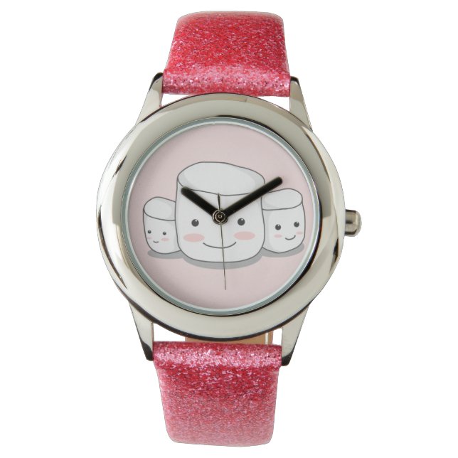 Niedliche Marshmallows Horloge (Voorkant)