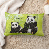 Niedliche Pandabären - handgemalt | Kissen Kussen (Deken)