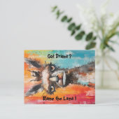 Niedliche personalisierbare gute Laune Lama   Briefkaart (Staand voorkant)