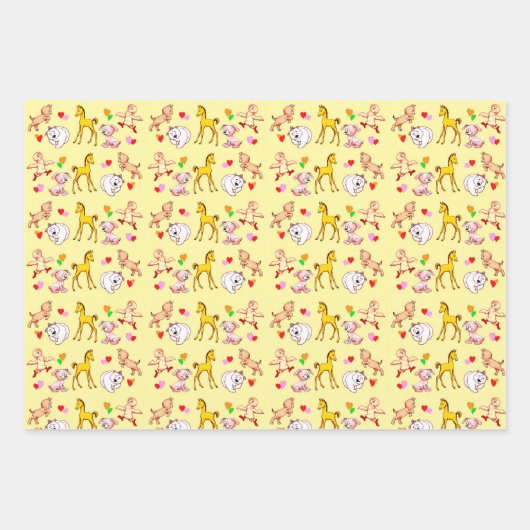 Niedliche Tierbabys Inpakpapier Vel (Voorkant)