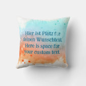 Niedlicher Babydrache blau orange - Kinder Kussen (Achterkant)