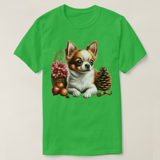 Niedlicher Chihuahua im realistischen Zeichenstil T-shirt (Design voorkant)