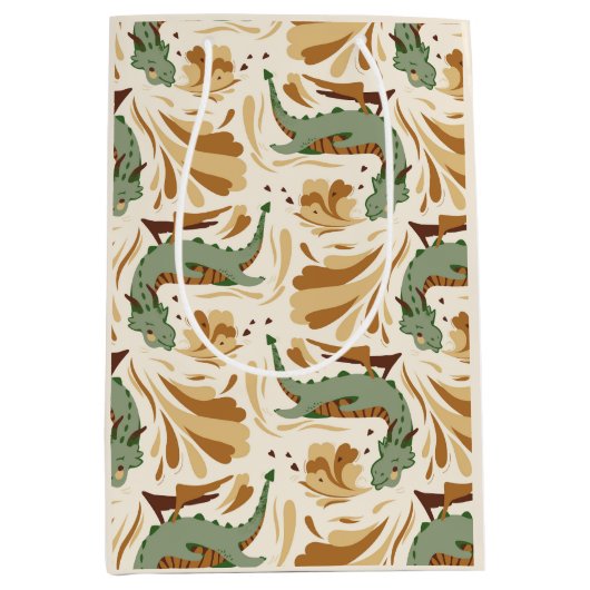 Niedlicher Drache. Medium Cadeauzakje (Voorkant)