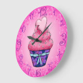 Niedlicher rosa Cupcake mit Herz Grote Klok (Hoek)