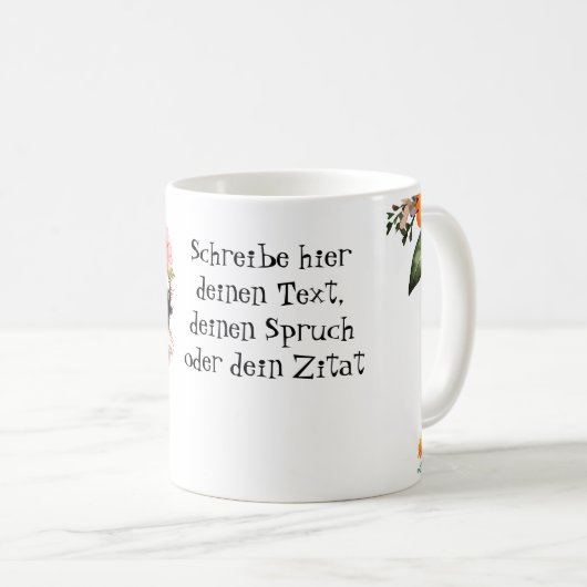 niedlicher Vogel Strauß 6 Koffiemok (Voorkant rechts)