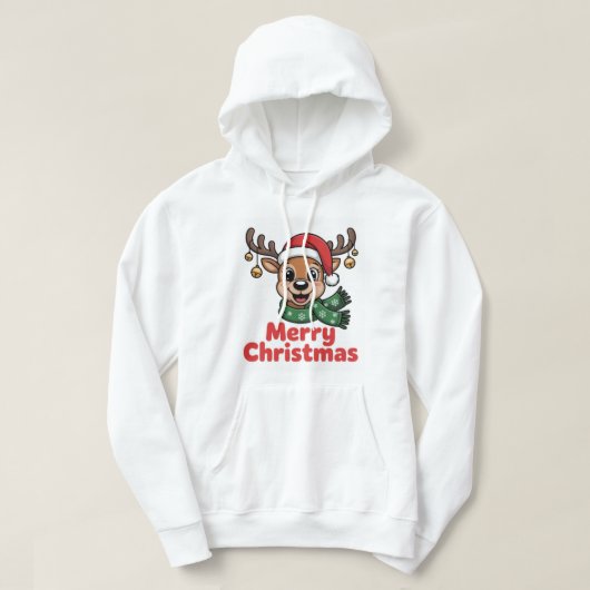 NiedlicherWeihnachtsrentierPulloverMerryChristmas Hoodie (Design voorkant)
