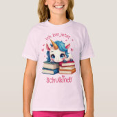 Niedliches Einhorn mit Büchern - Schulkind | T-shirt (Voorkant)
