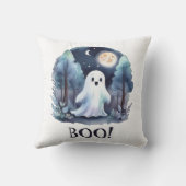 Niedliches Gespenst Geist im Wald Halloween Kussen (Achterkant)