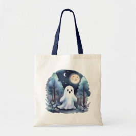 Niedliches Gespenst Geist im Wald Watercolor Tote Bag