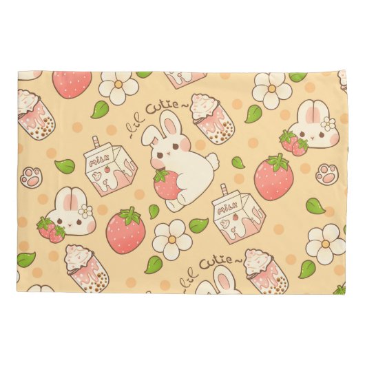 niedliches Hasendesign Kussensloop (Achterkant)